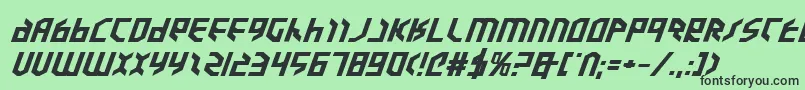 Valkyrieexpbi Font – Black Fonts on Green Background