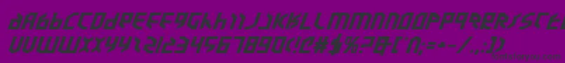 Valkyrieexpbi-Schriftart – Schwarze Schriften auf violettem Hintergrund
