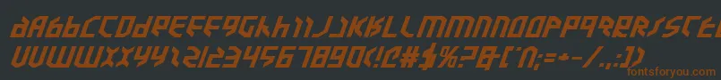 Valkyrieexpbi Font – Brown Fonts on Black Background