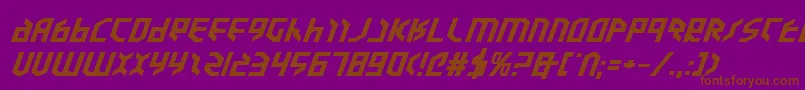 Valkyrieexpbi Font – Brown Fonts on Purple Background