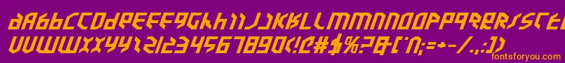 Valkyrieexpbi Font – Orange Fonts on Purple Background