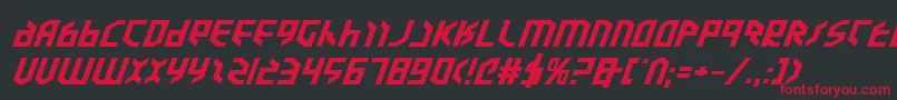 Valkyrieexpbi Font – Red Fonts on Black Background