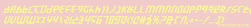 Valkyrieexpbi Font – Yellow Fonts on Pink Background