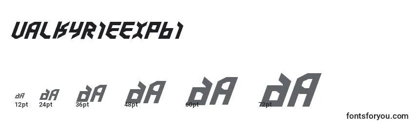Valkyrieexpbi Font Sizes