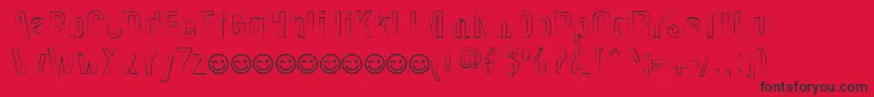NewsideFpOutline Font – Black Fonts on Red Background