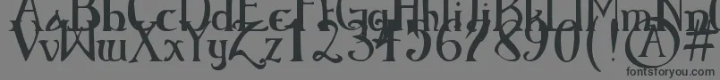 ElementaryGothicBookhand Font – Black Fonts on Gray Background