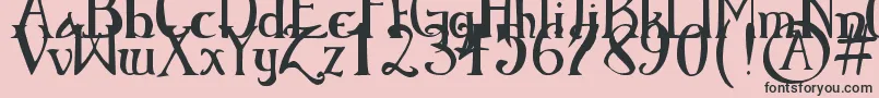 ElementaryGothicBookhand Font – Black Fonts on Pink Background