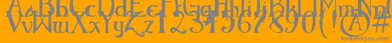 ElementaryGothicBookhand Font – Gray Fonts on Orange Background