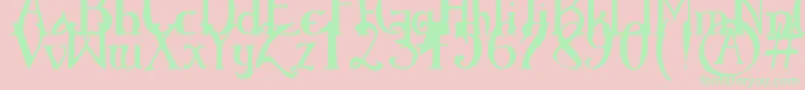 ElementaryGothicBookhand Font – Green Fonts on Pink Background