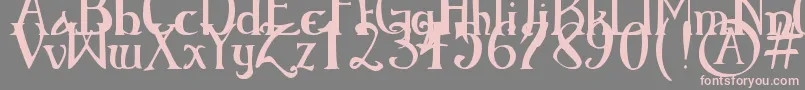 ElementaryGothicBookhand Font – Pink Fonts on Gray Background