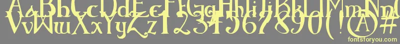 ElementaryGothicBookhand Font – Yellow Fonts on Gray Background