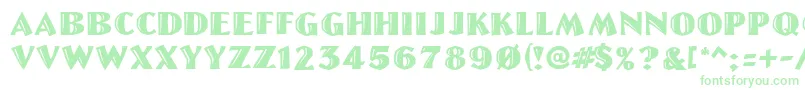 LinoletterCutRegular-Schriftart – Grüne Schriften auf weißem Hintergrund
