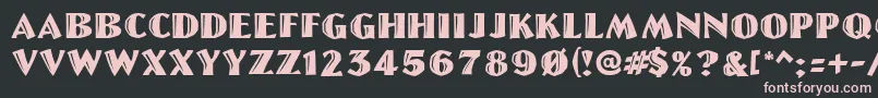 LinoletterCutRegular Font – Pink Fonts on Black Background