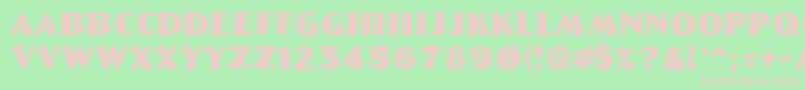 LinoletterCutRegular Font – Pink Fonts on Green Background