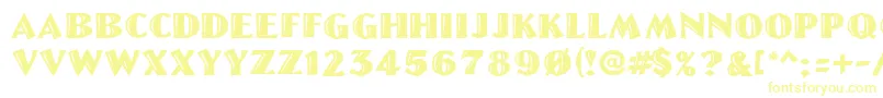 LinoletterCutRegular Font – Yellow Fonts on White Background