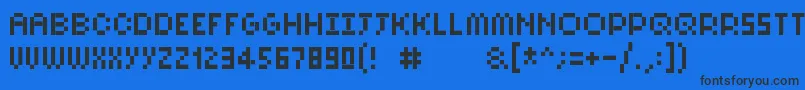 Pixelsix10 Font – Black Fonts on Blue Background
