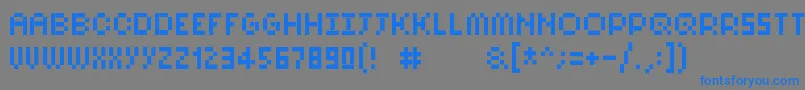 Pixelsix10 Font – Blue Fonts on Gray Background