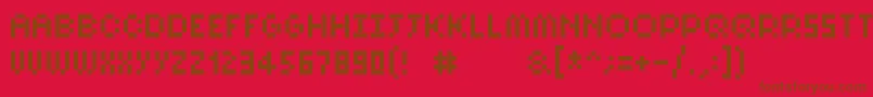 Pixelsix10 Font – Brown Fonts on Red Background
