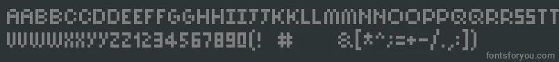 Czcionka Pixelsix10 – szare czcionki na czarnym tle