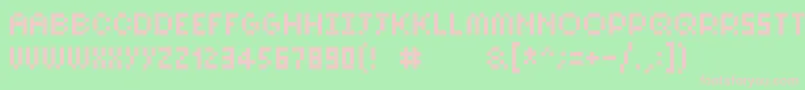 Pixelsix10 Font – Pink Fonts on Green Background