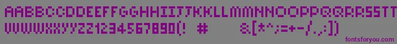 Pixelsix10 Font – Purple Fonts on Gray Background