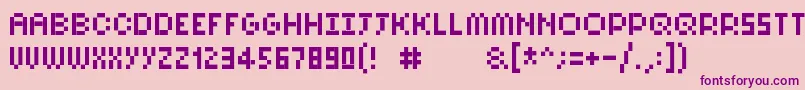 Шрифт Pixelsix10 – фиолетовые шрифты на розовом фоне