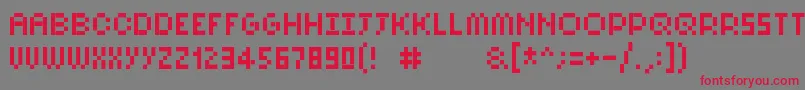 fuente Pixelsix10 – Fuentes Rojas Sobre Fondo Gris