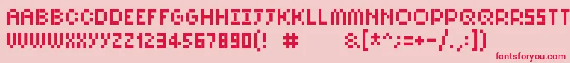 Pixelsix10 Font – Red Fonts on Pink Background