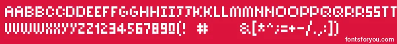 Pixelsix10 Font – White Fonts on Red Background