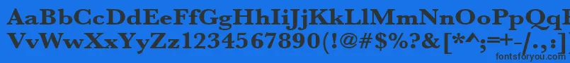 Urwbaskertextbolextwid Font – Black Fonts on Blue Background