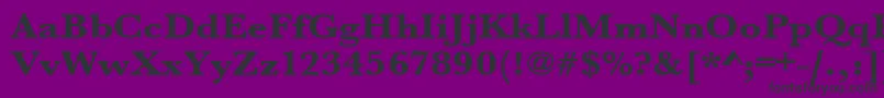 フォントUrwbaskertextbolextwid – 紫の背景に黒い文字