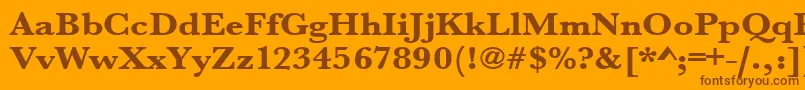 Urwbaskertextbolextwid Font – Brown Fonts on Orange Background