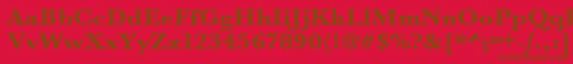 Urwbaskertextbolextwid Font – Brown Fonts on Red Background