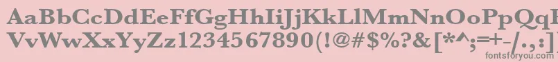 Urwbaskertextbolextwid Font – Gray Fonts on Pink Background