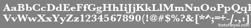 フォントUrwbaskertextbolextwid – 灰色の背景に白い文字