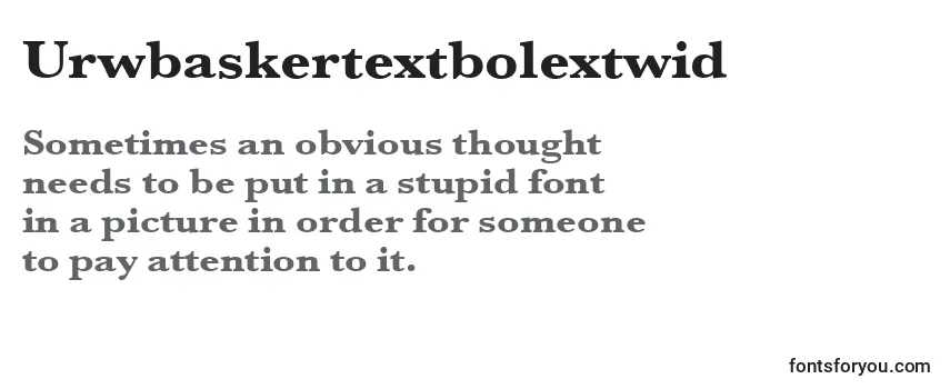 Review of the Urwbaskertextbolextwid Font