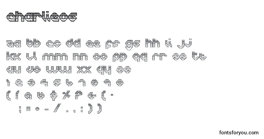 A fonte Charlieog – alfabeto, números, caracteres especiais