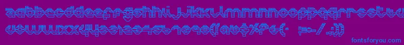 フォントCharlieog – 紫色の背景に青い文字