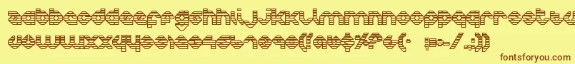 Charlieog Font – Brown Fonts on Yellow Background