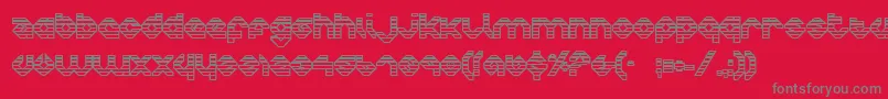 Charlieog Font – Gray Fonts on Red Background