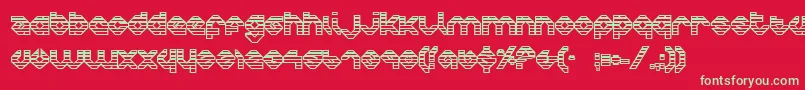Czcionka Charlieog – zielone czcionki na czerwonym tle
