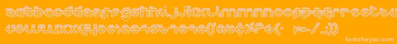 Charlieog Font – Pink Fonts on Orange Background