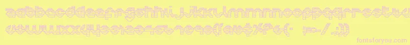 Charlieog-fontti – vaaleanpunaiset fontit keltaisella taustalla