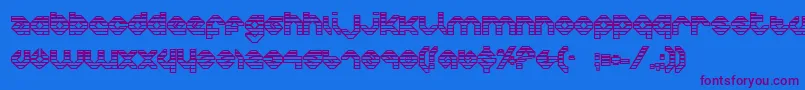 Charlieog Font – Purple Fonts on Blue Background