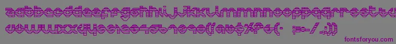 フォントCharlieog – 紫色のフォント、灰色の背景