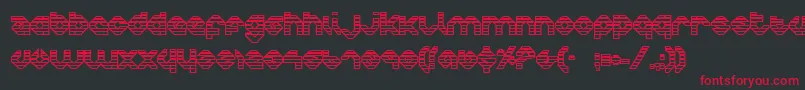 Czcionka Charlieog – czerwone czcionki na czarnym tle
