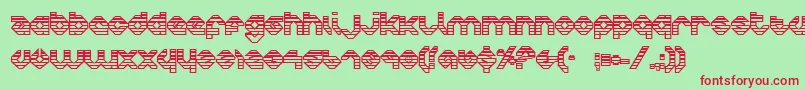 Шрифт Charlieog – красные шрифты на зелёном фоне