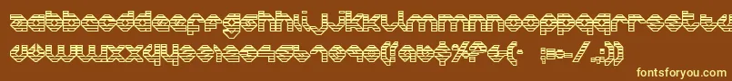 Charlieog-fontti – keltaiset fontit ruskealla taustalla