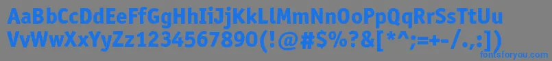 Officinasansextraboldc Font – Blue Fonts on Gray Background