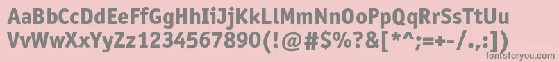 Officinasansextraboldc Font – Gray Fonts on Pink Background
